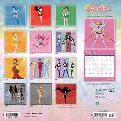 2026 BrownTrout Sailor Moon 12 x 12 Monthly Wall Calendar (9781645917205)