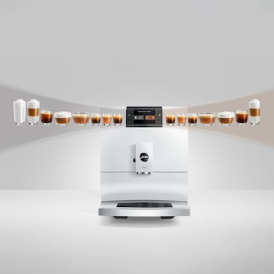 Jura C9 2-Cups Coffee & Espresso Machine Combination, Piano White (15738)