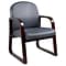 Boss® B9570 Grey/Mahogany Guest Armchair