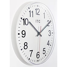 Infinity Instruments Business Prosaic Office Wall Clock, Round, 12 Diameter