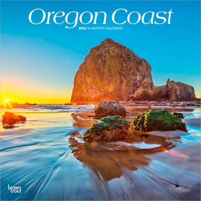 2026 BrownTrout Oregon Coast 12 x 12 Monthly Wall Calendar (9798330704996)