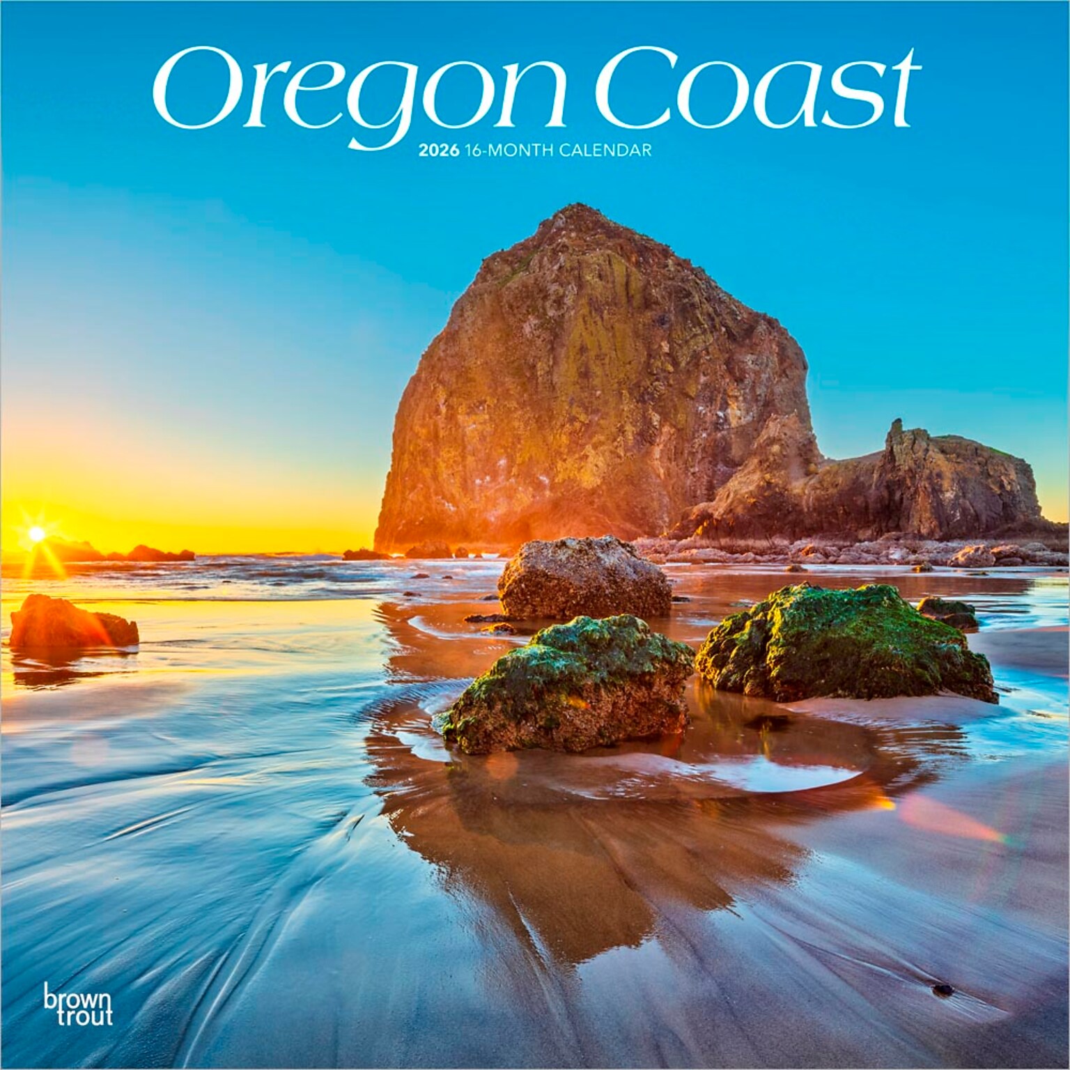 2026 BrownTrout Oregon Coast 12 x 12 Monthly Wall Calendar (9798330704996)