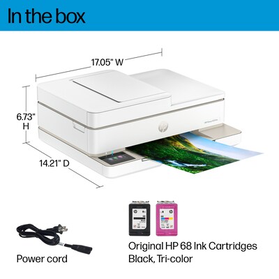 HP Envy 6555e Wireless All-in-One Color Inkjet Printer, Scanner, Copier, Best for home, 3 months FREE ink with HP+ (714N5A)