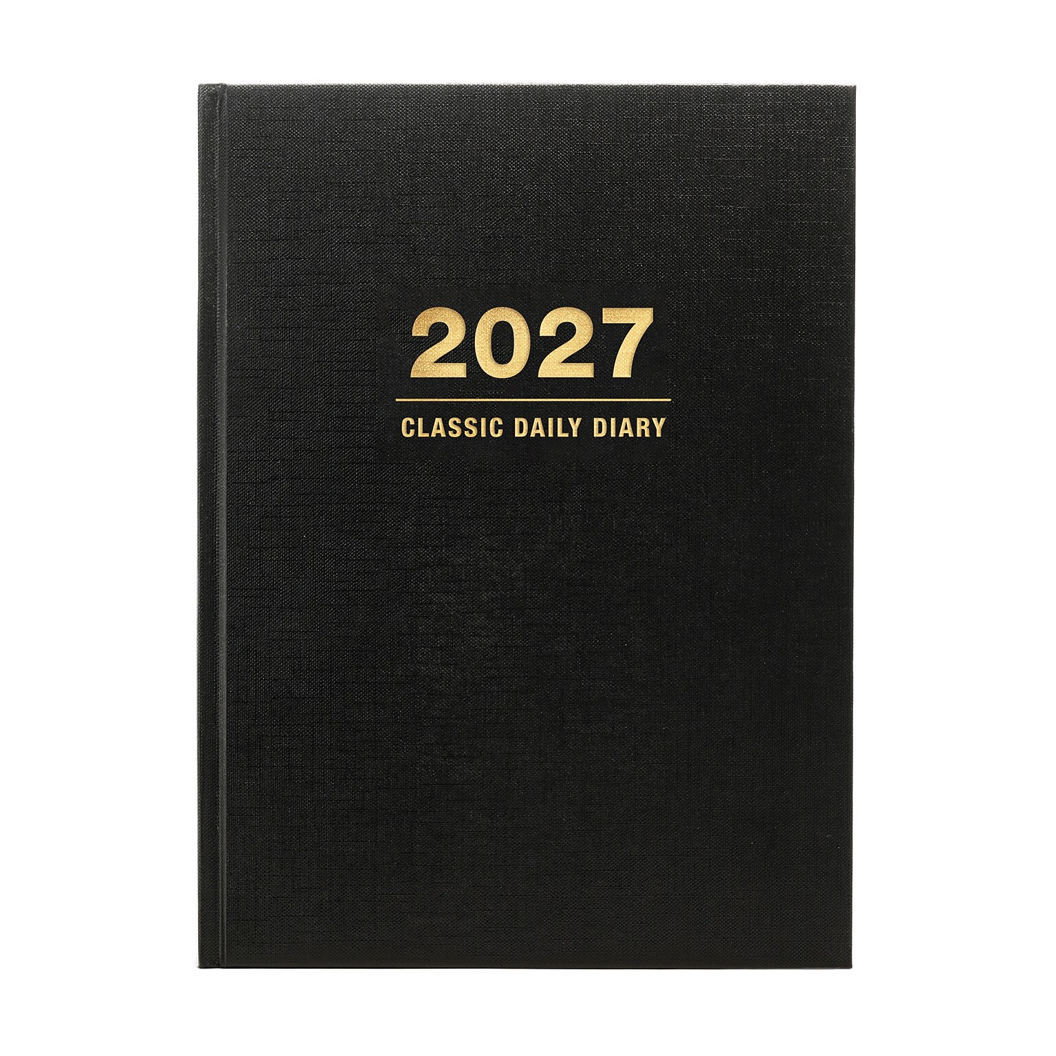 2027 Excello Brands 7.3 x 8.5 Daily Standard Planner, Paperboard Cover, Black (CD68-CY27-BK)