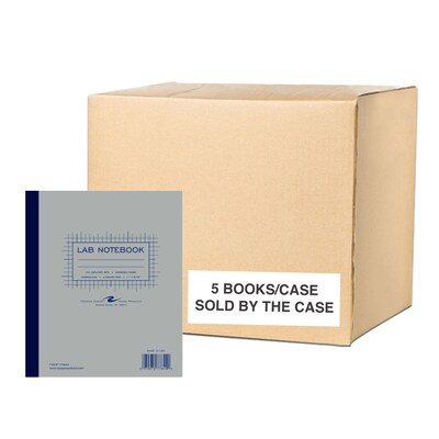 Roaring Spring Duplicate Lab Book, 9.25 x 11, 100 Numbered White/Blue Carbonless Paper, 4x4 Grid,