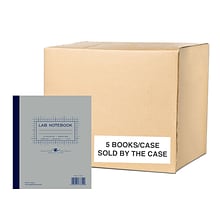 Roaring Spring Duplicate Lab Book, 9.25 x 11, 100 Numbered White/Blue Carbonless Paper, 4x4 Grid,