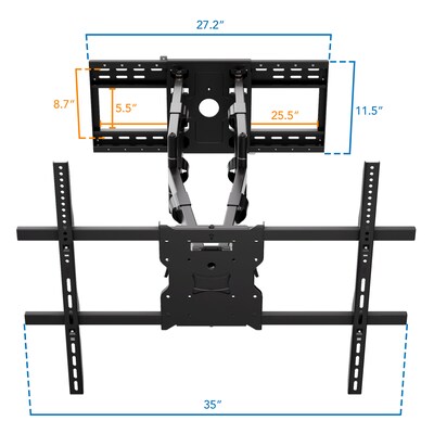 Mount-It! Full-Motion TV Mount, 275 lbs. Max. (MI-394)