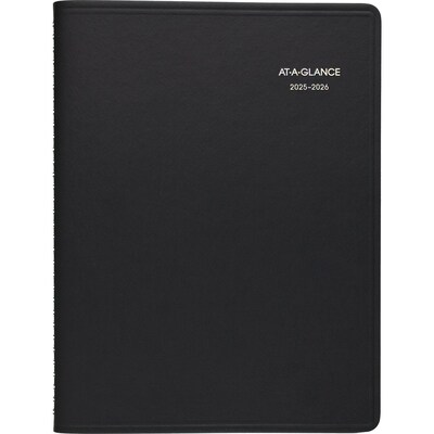 2025-2026 AT-A-GLANCE QuickNotes 8" x 10" Academic Year Weekly & Monthly Planner, Faux Leather Cover, Black (76-11-05-26)
