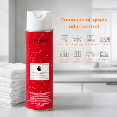Coastwide Professional™ Air Freshener Aerosol, Apple Orchard, 10 Oz., 6/Carton (CW58504-A)