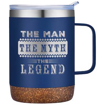 POD CORK BOTTOM STAINLESS MUG 12 OZ