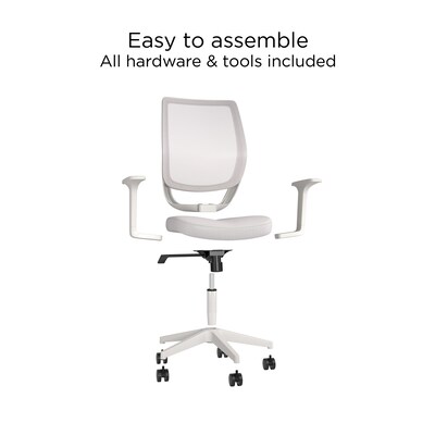 Union & Scale™ Essentials Ergonomic Fabric Swivel Task Chair, Gray (UN58149)