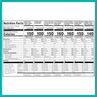 Frito Lay Cool and Tangy Mix Chips Variety Pack, 50 oz., 50/Pack (220-02669)