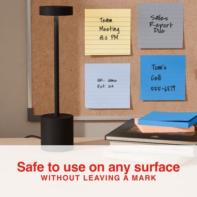 Staples Ultra Sticky Notes, 4" x 4", Stardust Collection, Lined, 100 Sheets/Pad, 6 Pads/Pack (ST62891)