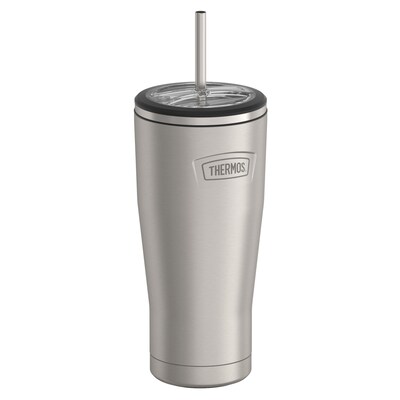 Thermos Icon Stainless Steel Vacuum Insulated Cold Tumbler with Straw, 24 oz., Matte (IS1112MS4)