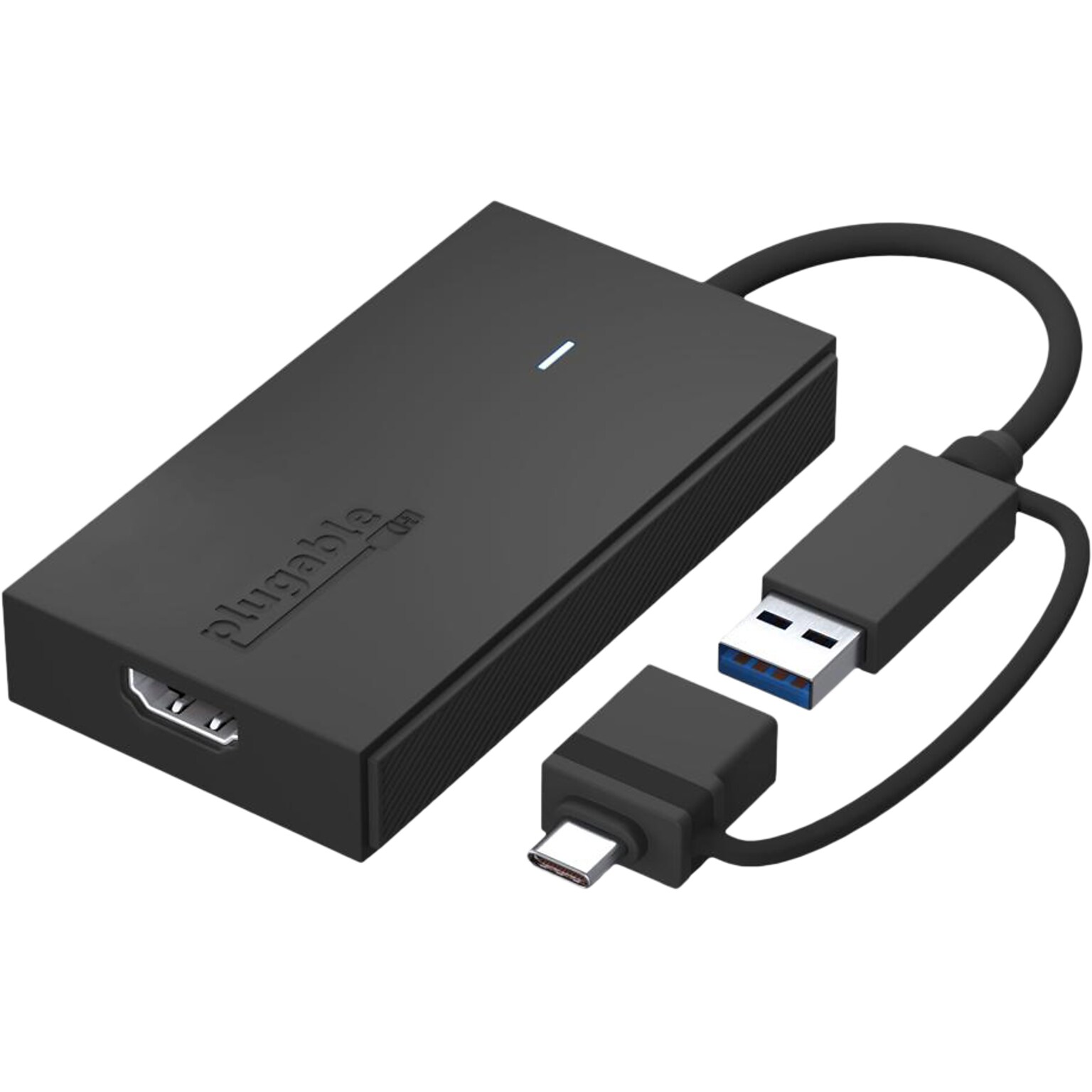 Plugable USB 3.0/USB-C to HDMI Adapter, Black (UGA-HDMI-S)