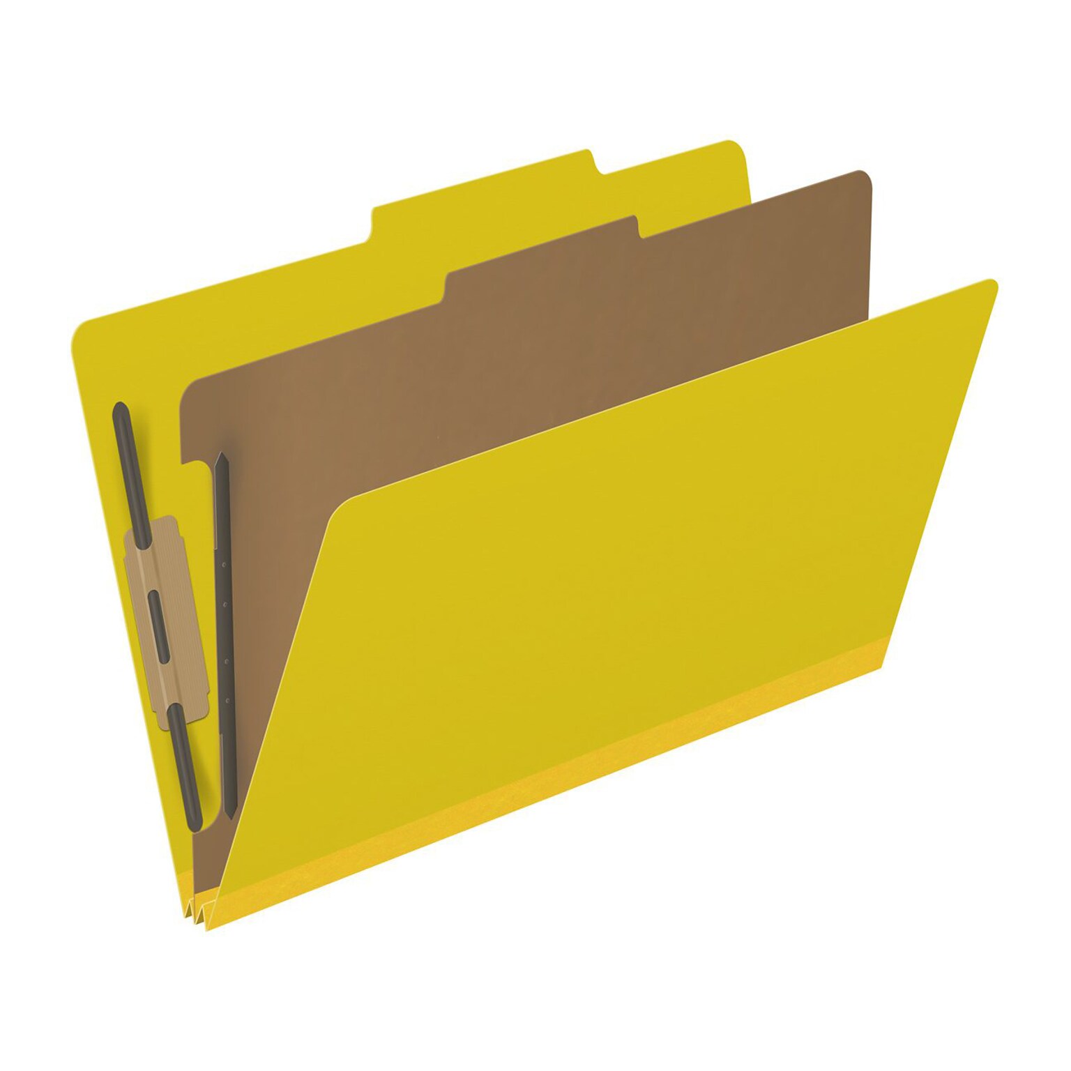 Medical Arts Press Pressboard Classification Folder, 1 Divider, 2 Expansion, Legal Size, Yellow, 10/Box