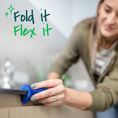 Scotch-Brite Non-Scratch Sponge with Scrubber, Blue, 6 Sponges/Pack (526-5)