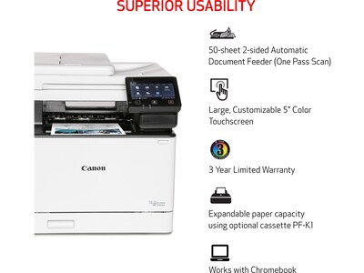 Canon imageCLASS MF753CDW Wireless Color Laser Printer, All-In-One, Print, Scan, Copy, Fax (MF753CDW)