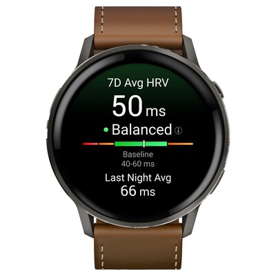 Garmin Venu 4 Fitness Smartwatch, GPS, 41mm, Leather Band (010-03014-03)