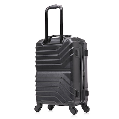 InUSA Aurum 21.65" Hardside Suitcase, 4-Wheeled Spinner, TSA Checkpoint Friendly, Black (IUAUR00S-BLK)