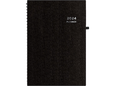 2024 Blue Sky Aligned 5 x 8 Weekly & Monthly Planner, Black (143589-24)