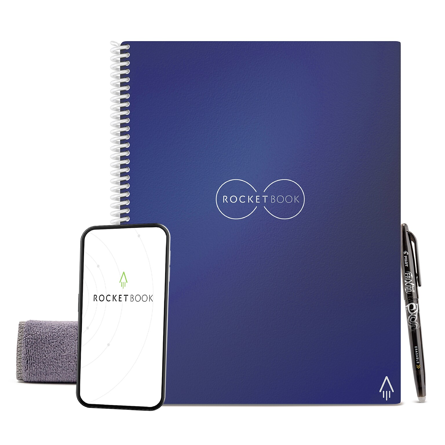 Rocketbook Core 1-Subject Smart Notebook, 8.5 x 11, Dotted, 32 Sheets, Blue (EVR-L-K-CDF)
