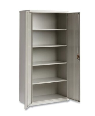 OIF 72"H Steel Storage Cabinet with 5 Shelves, Light Gray (CM7218LG)