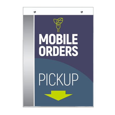 Deflect-O Image Document Holder, 8.5" x 11", Vertical, Wall Mounted, Clear Plastic (DEF68201)