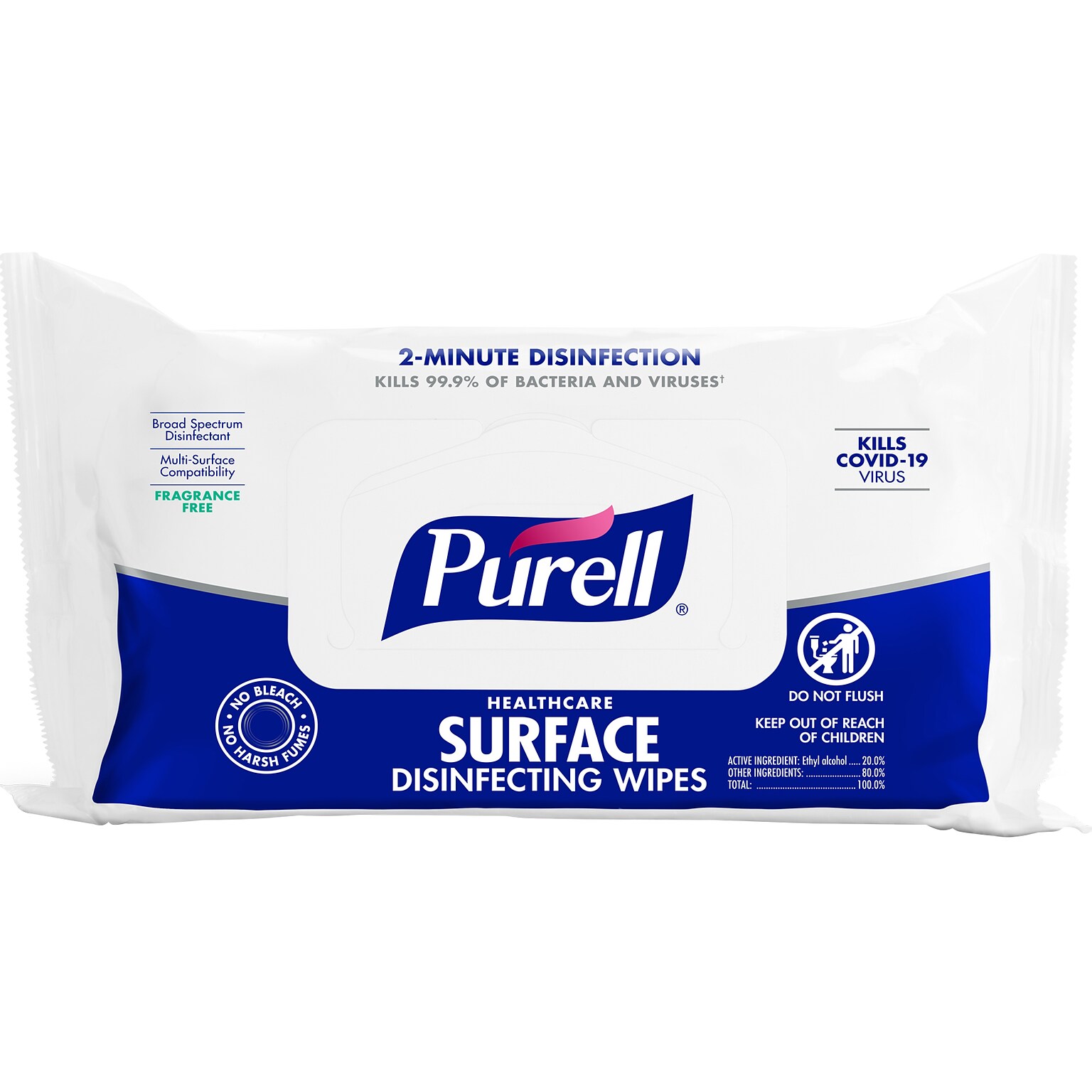 PURELL Healthcare Disinfecting Wipes, 72 Wipes/Pack  (9370-12)