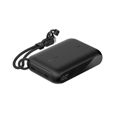 Belkin BoostCharge Power Bank, 10K, Black (BPB027FQBK)