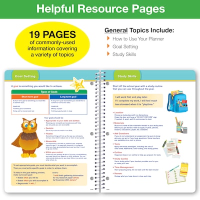 2026-2027 Global Printed Products Earth 8.5" x 11" Academic Year Weekly & Monthly Student Planner, Paperboard Cover