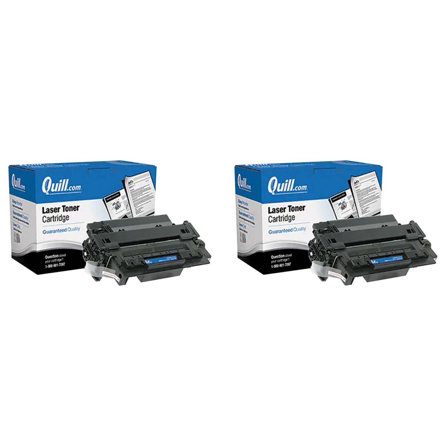 Quill Brand® Remanufactured Black Standard Yield Toner Cartridge Replacement for HP 55A, 2/Pk (CE255A)