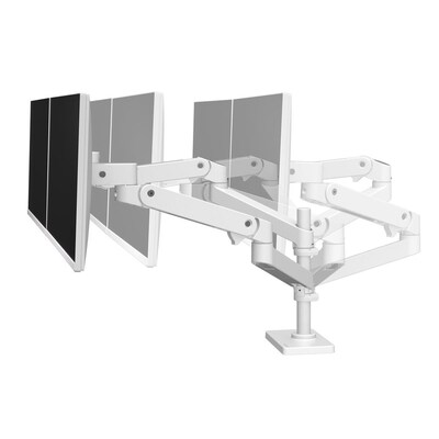 Ergotron LX Pro Adjustable Dual Monitor Arm, Stacking, Up to 24", White (45-690-290)