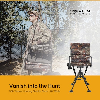 Arrowhead Outdoor Quiet 360°-Swivel Outdoor Chair, Camouflage (TSRTKKS0347U)
