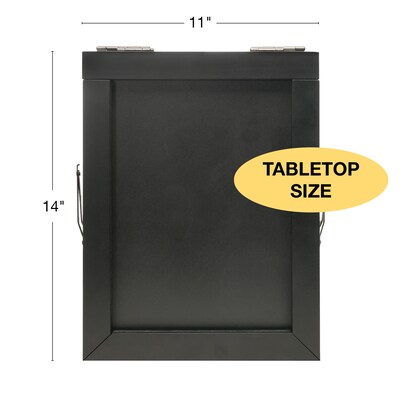 Excello Global Products Double-Sided Tabletop A-Frame Chalkboard and Menu Holder, 11" x 14", Black (EGP-MENU-AFRAME)