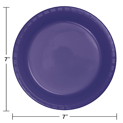 Creative Converting Touch of Color Plastic Dessert Plates, Purple, 240/Carton (28115011)