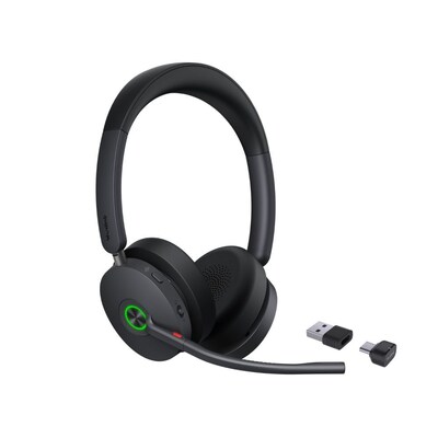 Yealink BH Wireless Noise Canceling Bluetooth Stereo Computer Over-the-Ear Headset, UC Certified (1208684)
