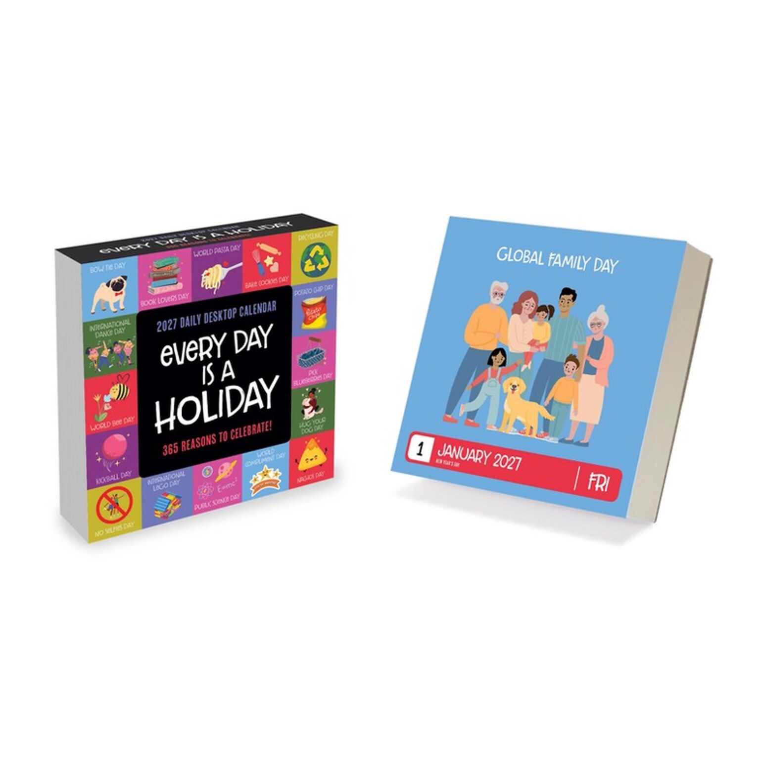 2027 TF Publishing Every Days A Holiday 5.25 x 5.25 Daily Day-to-Day Calendar, Multicolored (27-3010)