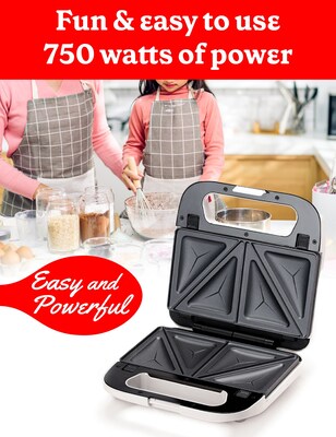 Betty Crocker 3-in-1 Sandwich, Panini Grill and Waffle Maker Plus, White (BC-4965W)