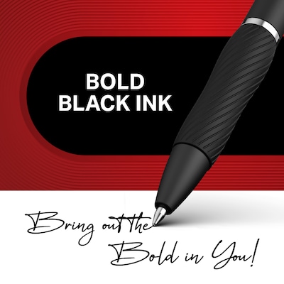 Sharpie S-Gel Retractable Gel Pen, Bold Point, 1.0mm, Black Ink, 4/Pack (2096155)