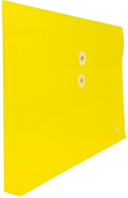 JAM Paper Premium Plastic Document File, Legal, Yellow, 3/Pack (219B1YEX3)