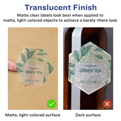 Avery Laser/Inkjet Decorative Edge Multipurpose Labels, 2-1/2 x 2-57/64, Clear, 300/Box (94121)