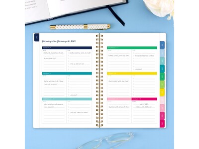 2025 AT-A-GLANCE Simplified by Emily Ley Greenbriar Floral 5.5 x 8.5 Weekly & Monthly Planner, Pol