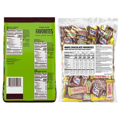 Hersheys Assortment Milk Chocolate/Mars Chocolate Favorites, 2/Bundle (600-04054)