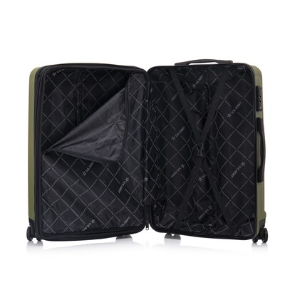 US Army FOX PRO 24" Hardside Suitcase, 4-Wheeled Spinner, TSA Checkpoint Friendly, Olive Drab (USLFPRO00M-GRN)