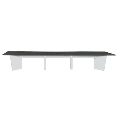 Regency Array 192"W x 48"D Conference Table with Grommet, Ash Grey/White (ACT19248AGWH)