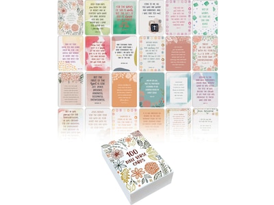 Better Office Bible Verses Encouragement Cards, 3.5 x 2.5, Assorted Colors, 100/Pack (64582-100PK)