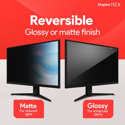 Staples TECH Anti-Glare Privacy Filter for 24" Widescreen Monitor (16:9) (ST62136-CC)