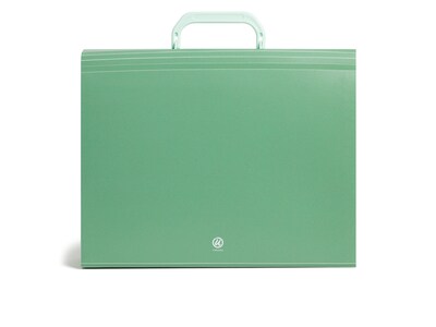 U Brands U-Eco Polypropylene Expandable File, 26-Pocket, Letter Size, Green (6491T02-06)
