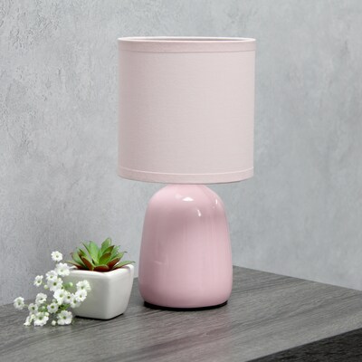 Simple Designs Table Lamp, Light Pink (LT1134-LPK)
